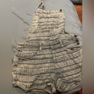 Used denim overalls